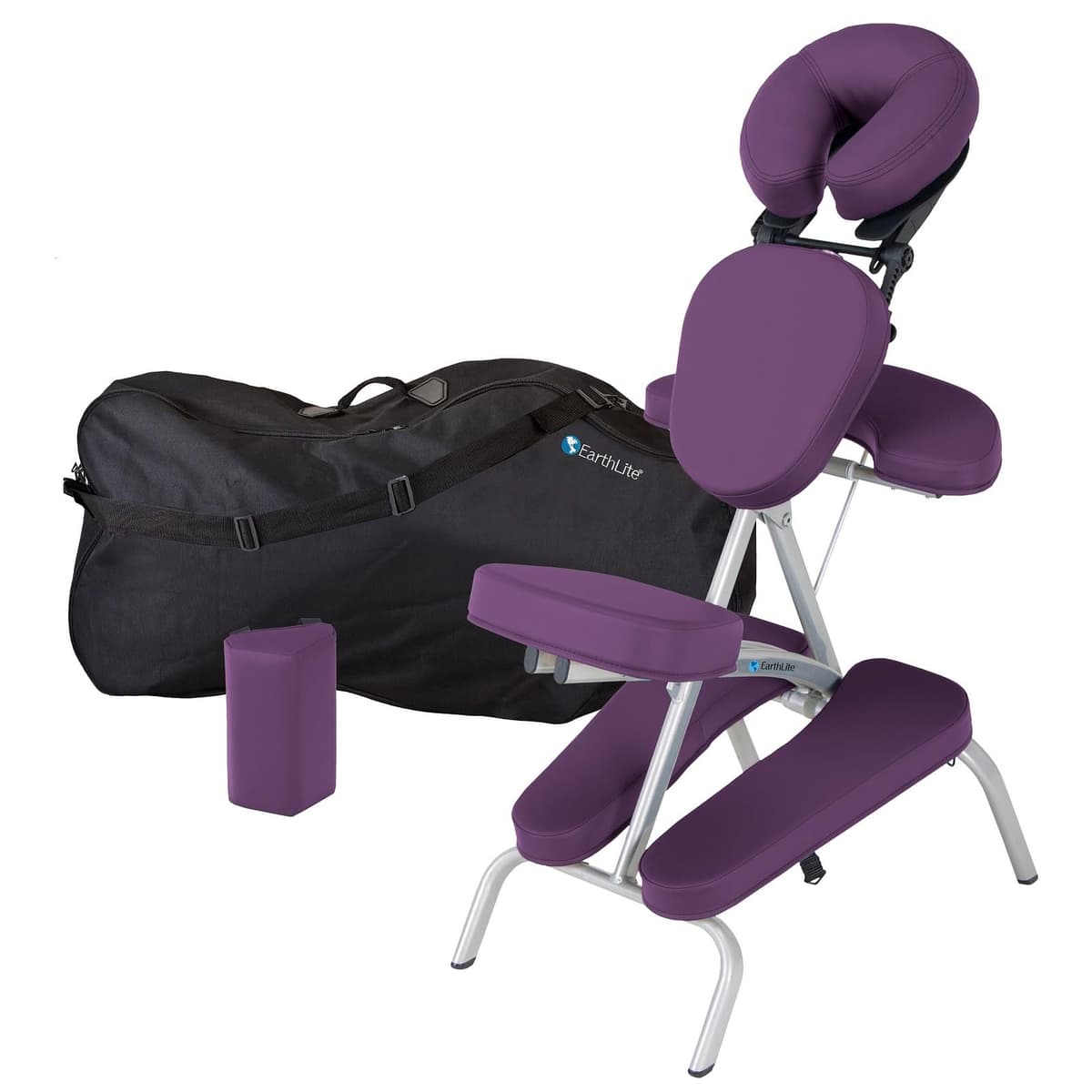 EarthLite Vortex Silla de Masaje Portátil Paquete Completo (15lbs) Amethyst 10813PKG