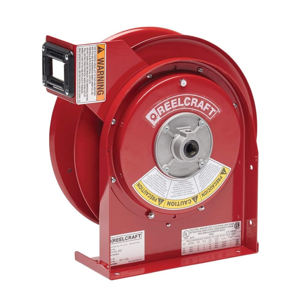 Carrete de Cable Reelcraft L 4500 de Alta Resistencia, 12 AWG/3 Conductores x 45', 20 AMP, Cable No Incluido