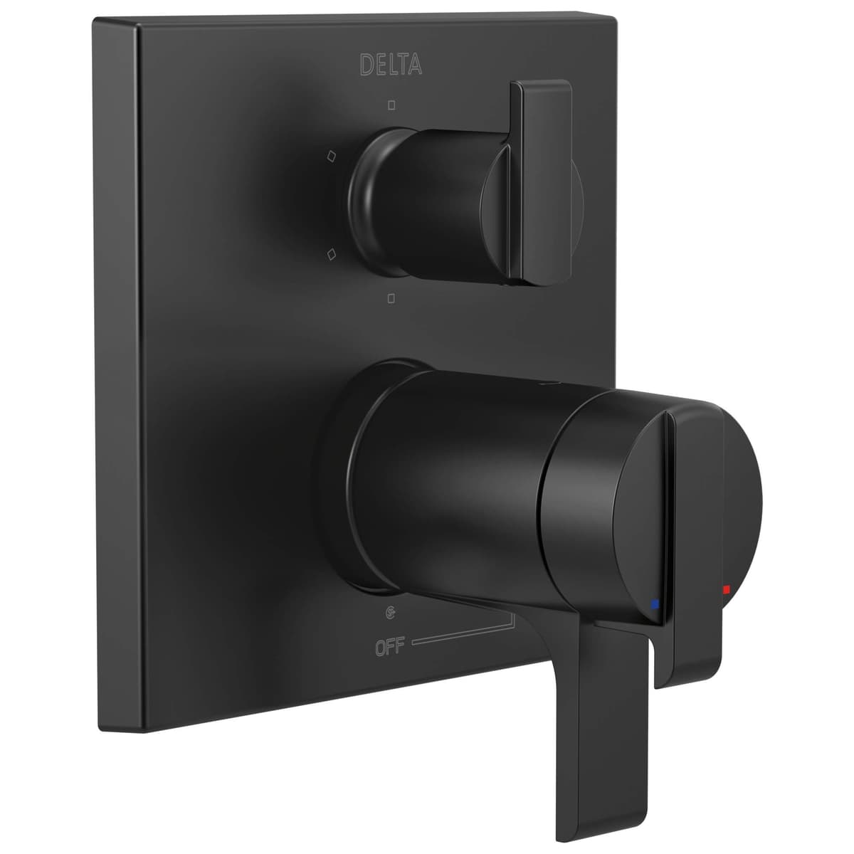 DELTA T27T967-BL juego de chorro integrado TempAssure 17T con desviador, negro mate