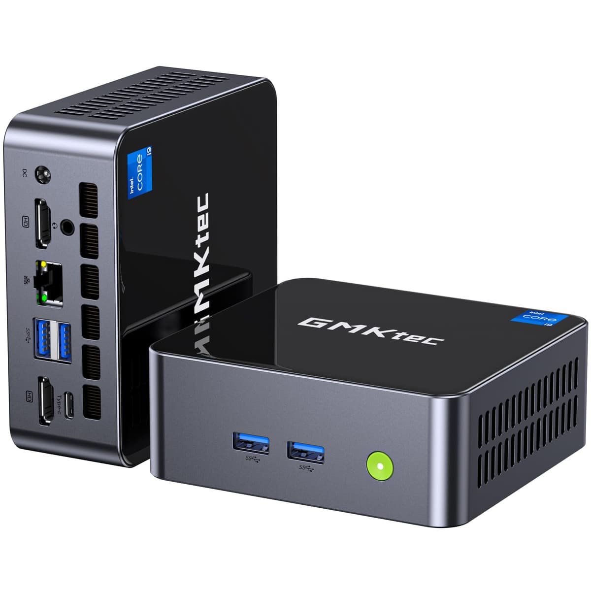 GMKtec M3 Plus Mini PC con Intel Core i9 12900HK (14C/20T 5.0 GHz), 32GB RAM DDR4 + 1TB SSD NVMe, Mini PC de escritorio con triple pantalla 4K, Wi-Fi 6, BT5.2, USB-C