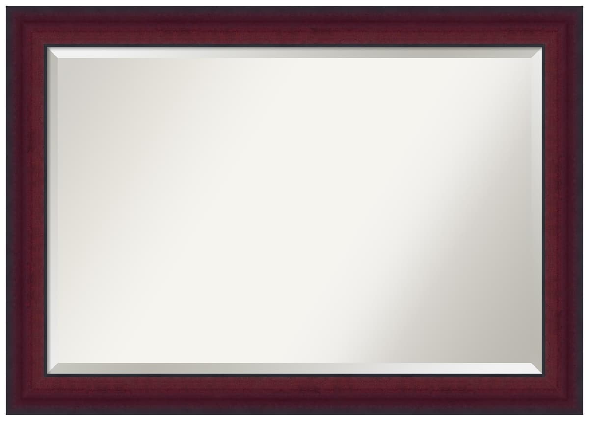 Amanti Art Espejo 41.25 x 29.25 in Marco Canterbury Cherry con borde biselado 28588261938