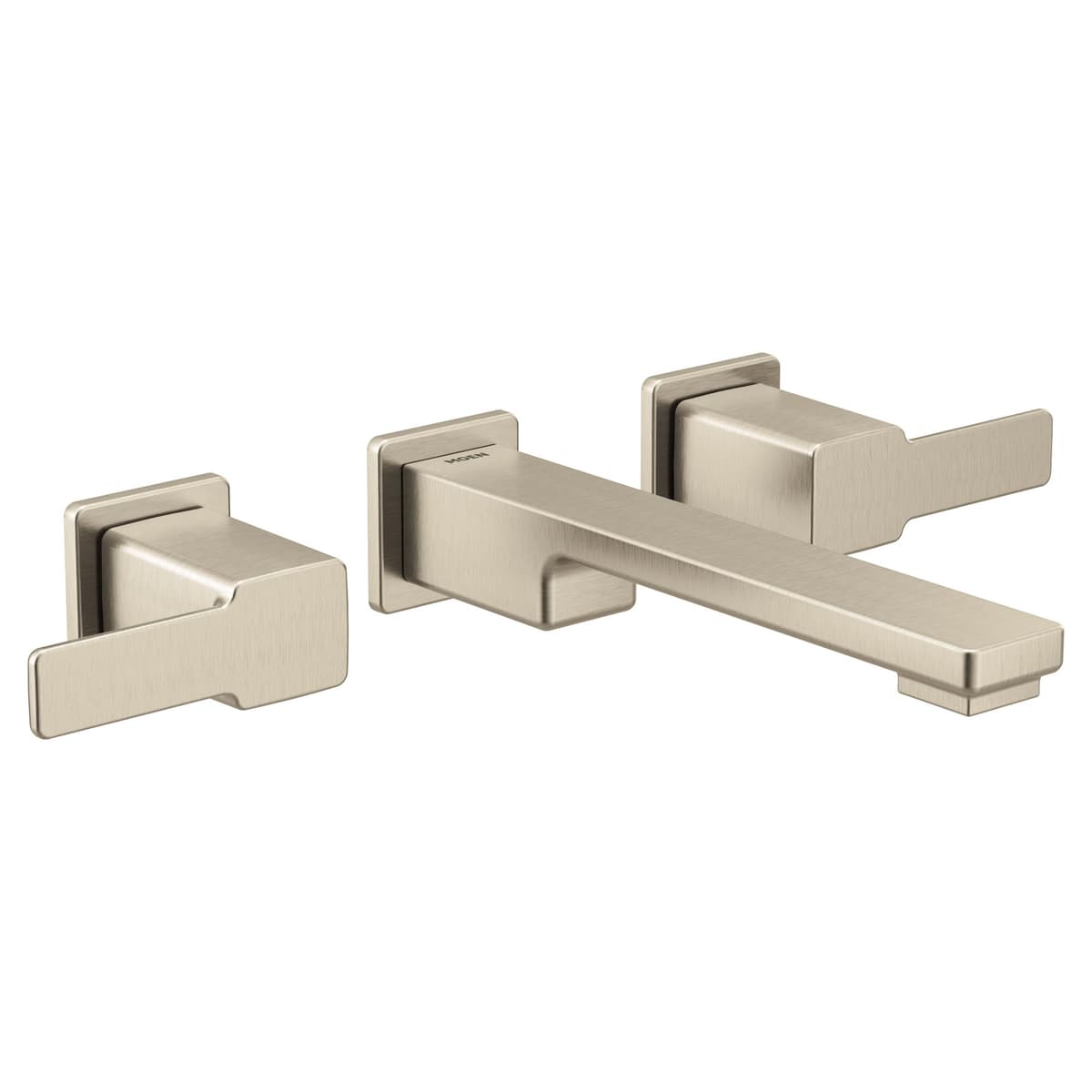 Moen TS6731BN Grifería de pared para baño 90 Degree, dos manijas, requiere válvula, Níquel cepillado