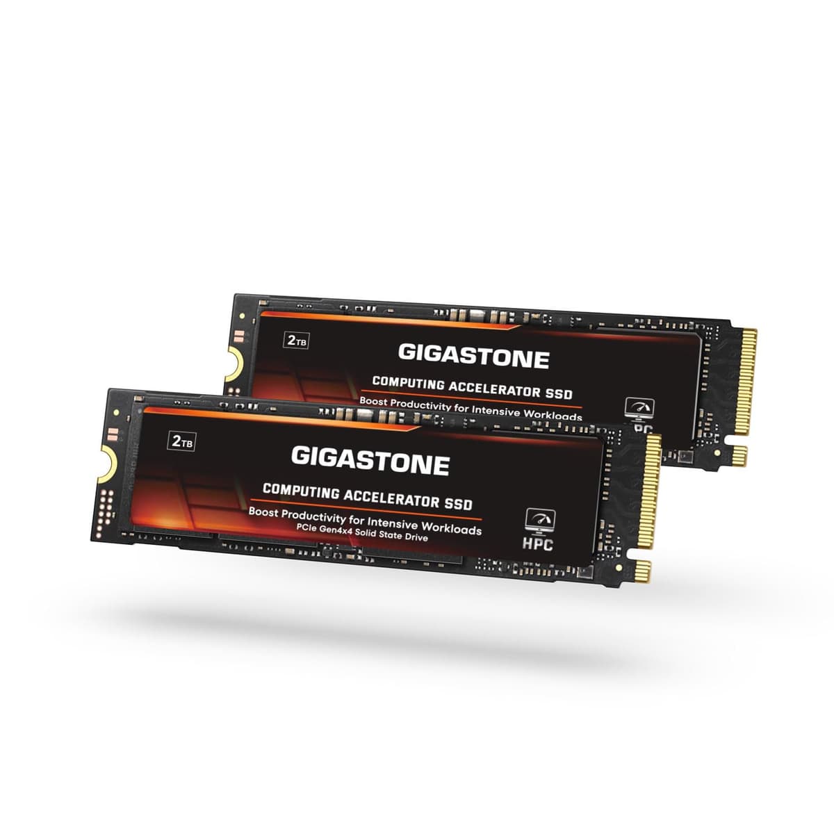 Gigastone HPC Computing M.2 SSD 2TB (2-Pack) PCIe 4.0 NVMe 5000MB/s GS-PCIe-SSD-HPC8450-2TB-2PK-B