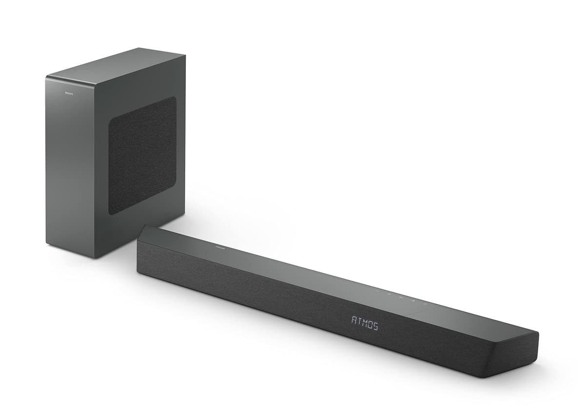PHILIPS B8507B - Soundbar 3.1 con subwoofer inalámbrico y Dolby Atmos (Negro) TAB8507B/37