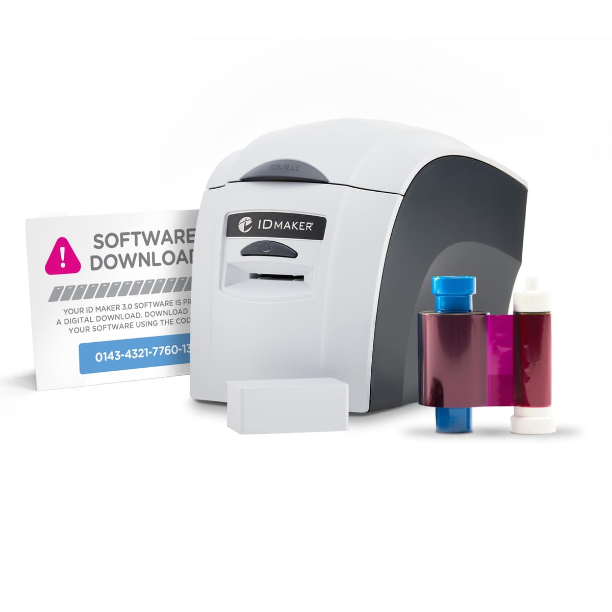 ID Maker Card Printer Kit A60001 - Impresora de Credenciales 1 Cara