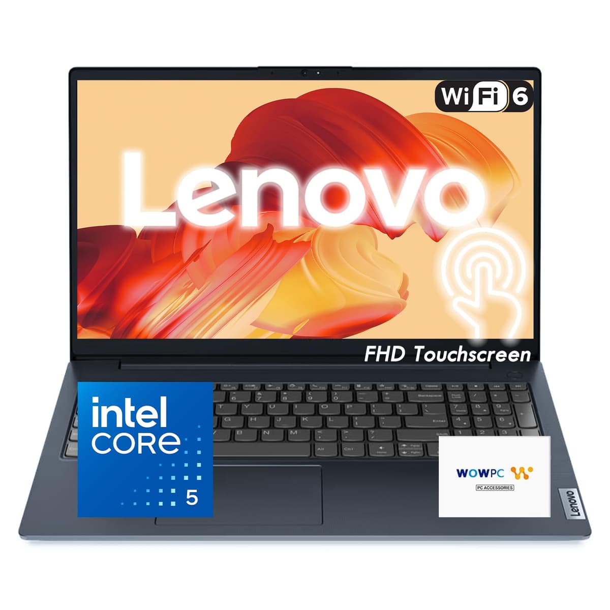 Lenovo IdeaPad portátil táctil para negocios, Intel i5-1335U de 10 núcleos (hasta 4.6 GHz), pantalla FHD de 15.6", 8 GB RAM, SSD 256 GB, compatible con Copilot AI, Wi-Fi 6, lector de tarjetas SD, Windows 11 Home 1i