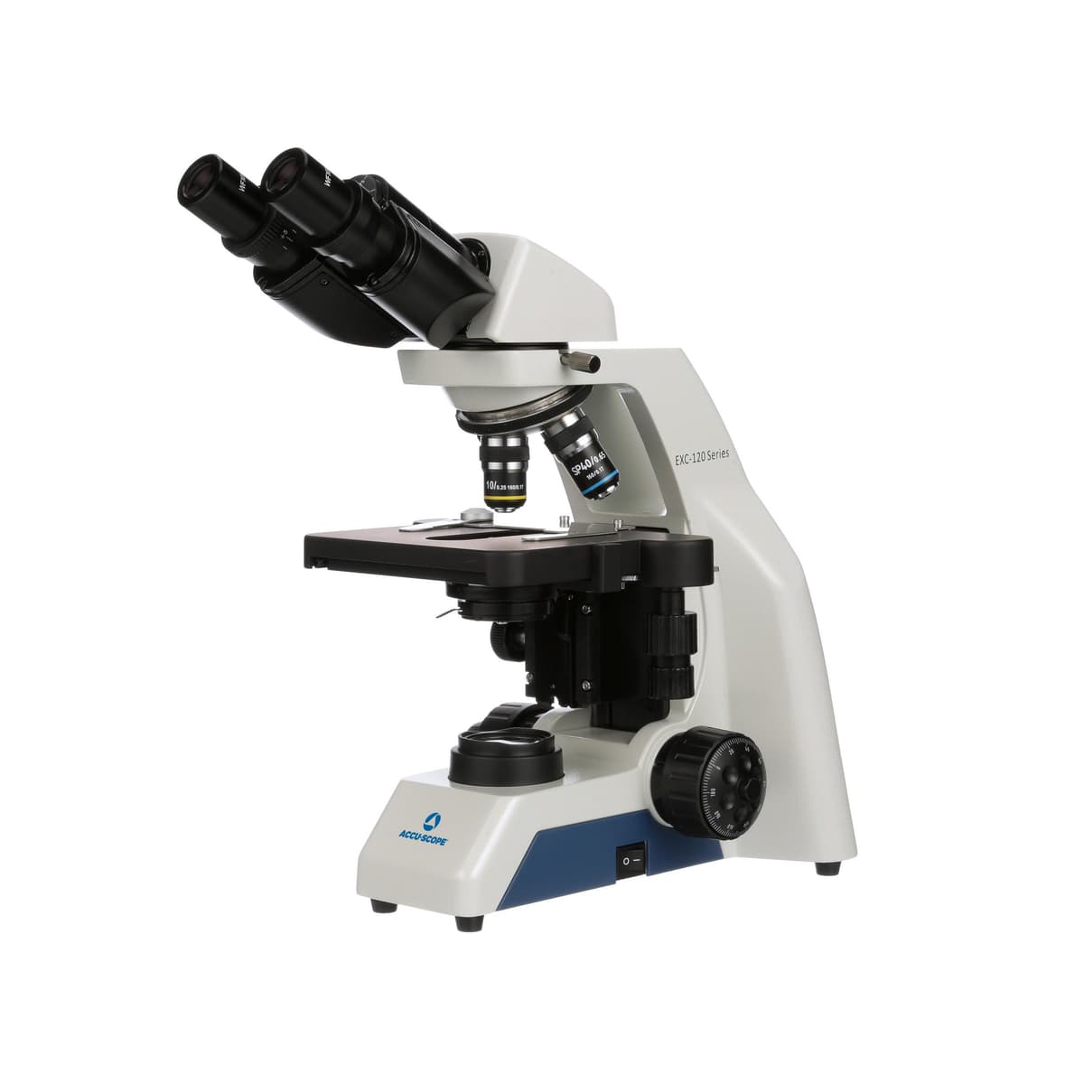 Accu-Scope EXC-120-3 Microscopio Compuesto - Cabezal Binocular, 40-400X ACCEXC1203