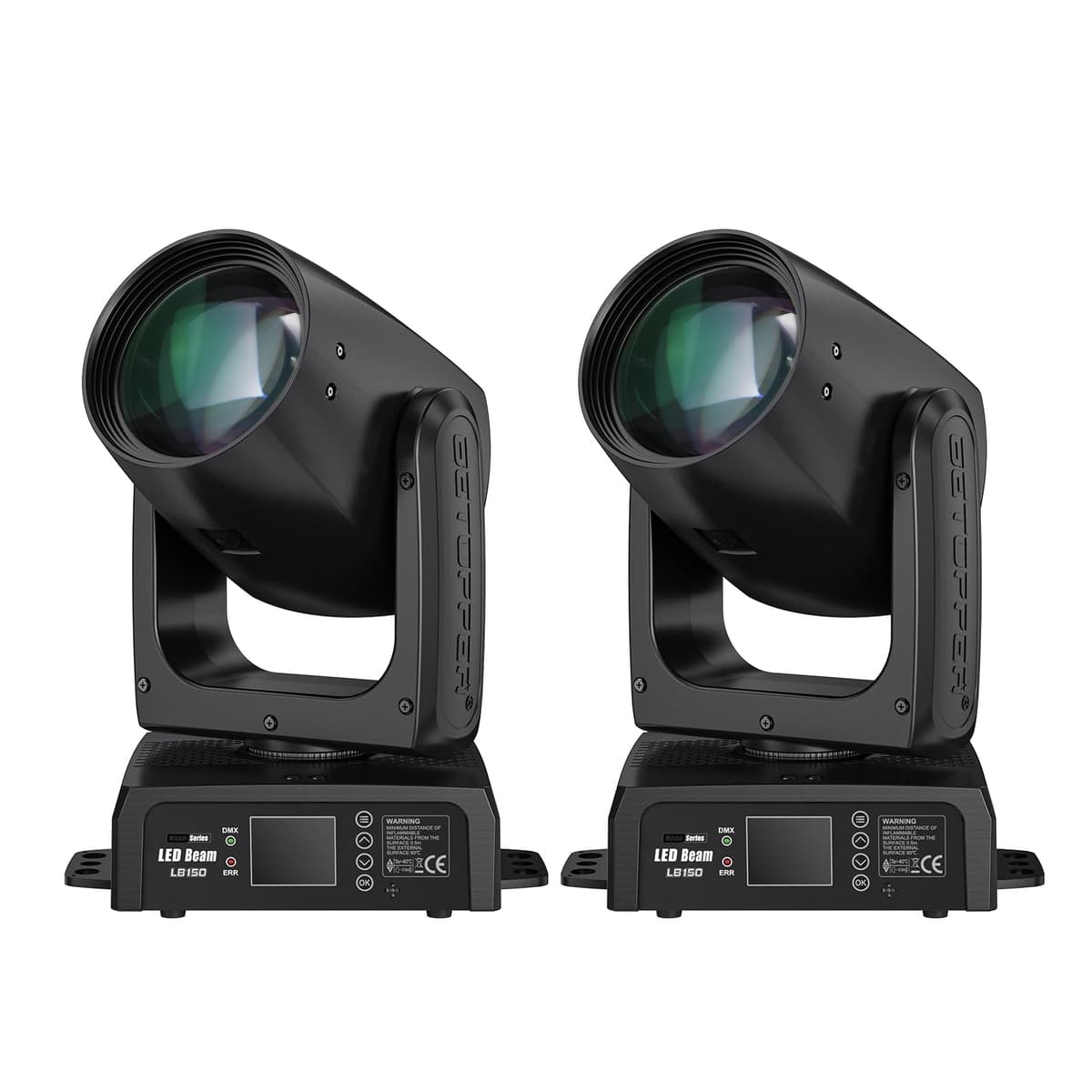 BETOPPER 150W Moving Head DJ Lights con 12 GOBO, 12 Colores, Prisma y DMX (Par) BT-LB150-CA