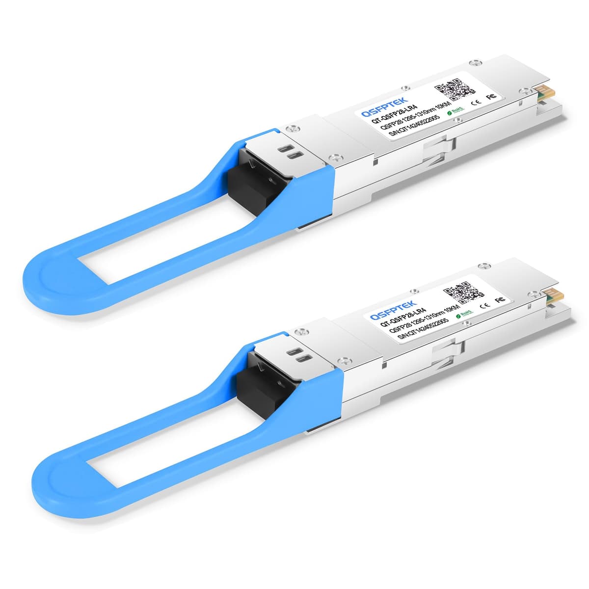 QSFPTEK 100GBASE-LR4 QSFP28 1310nm 10km LC DDM 2-pack BRQT-QSFP28-LR4-2pack