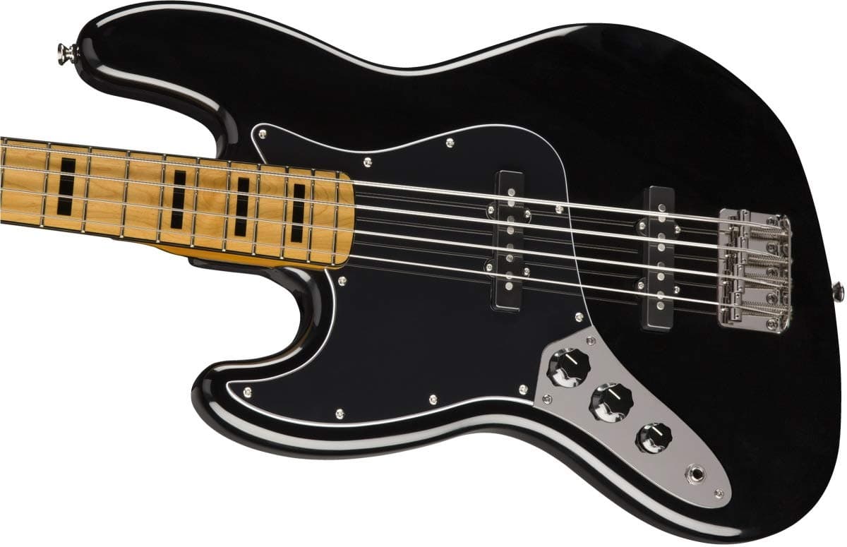 Fender Squier Classic Vibe Jazz Bass de los 70, Negro, Zurda, Diapasón de Arce 374545506