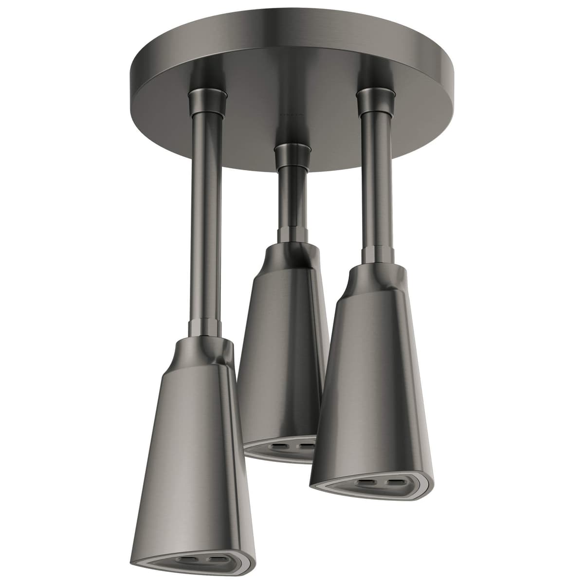 Cabezal de Ducha Delta H2Okinetic 57140-KS25-L Tipo Pendant Raincan con LED - 2.5 GPM, Negro Acero