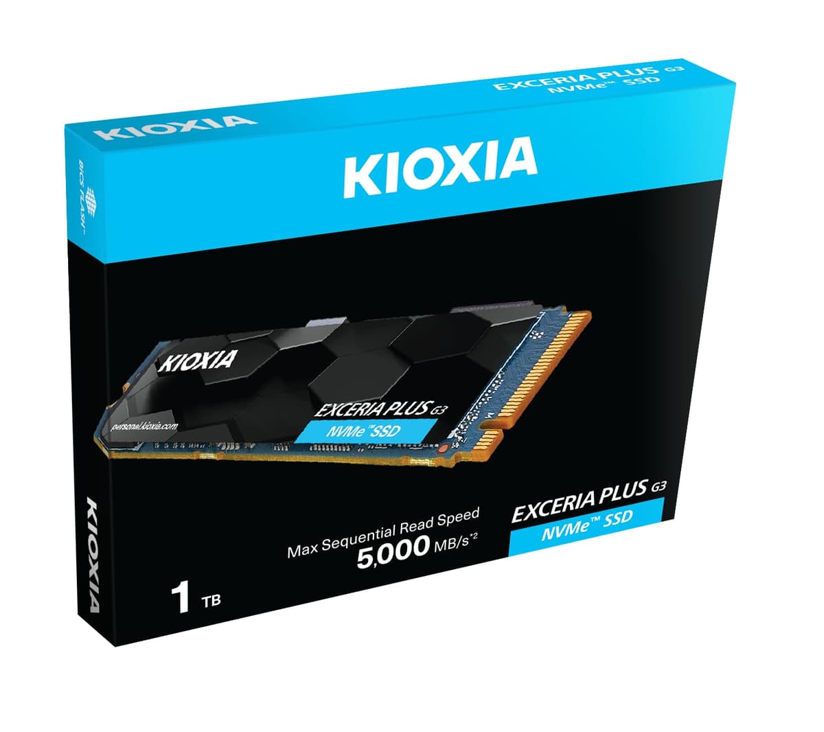 KIOXIA EXCERIA PLUS G3 SSD M.2 2280 1TB PCIe Gen4 NVMe 1.4 (LSD10Z001TG8)