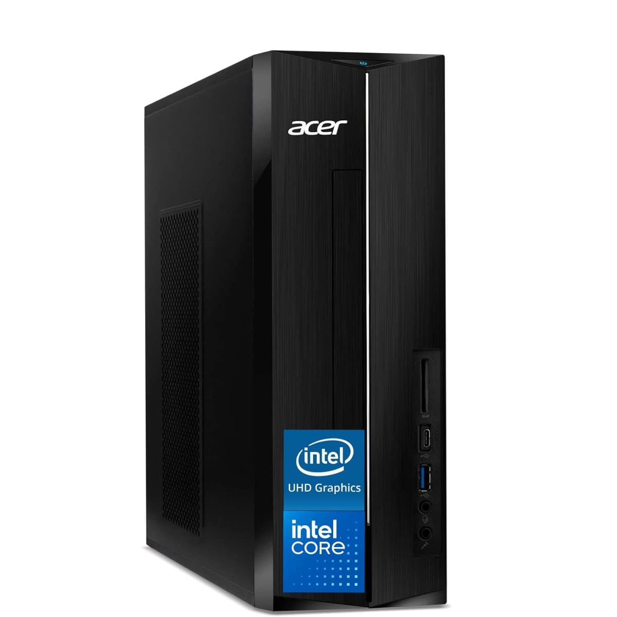 Acer 2025 Aspire Business Desktop, procesador Intel de doble núcleo, diseño ultra silencioso, DVD-RW, lector de tarjetas SD, soporte para dos monitores 4K, teclado y mouse, Windows 11 (CPU Intel, 32 GB RAM | SSD 2 TB) XC-840-UB11