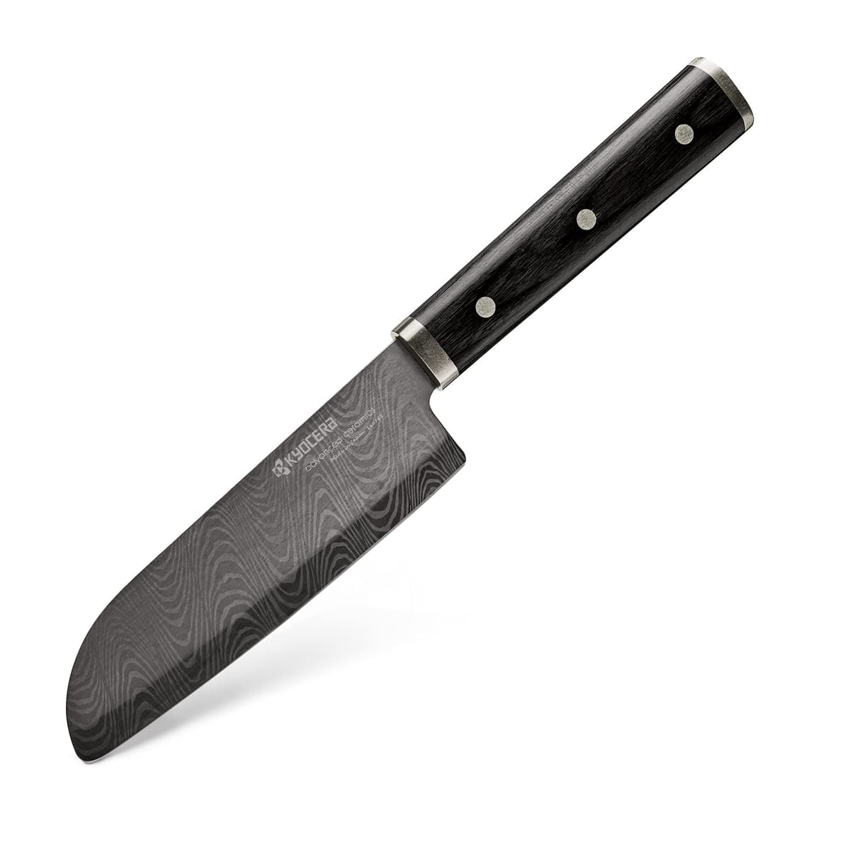 Kyocera Premier Elite Cuchillo Santoku cerámico 5.5", Negro KTN-140-HIP