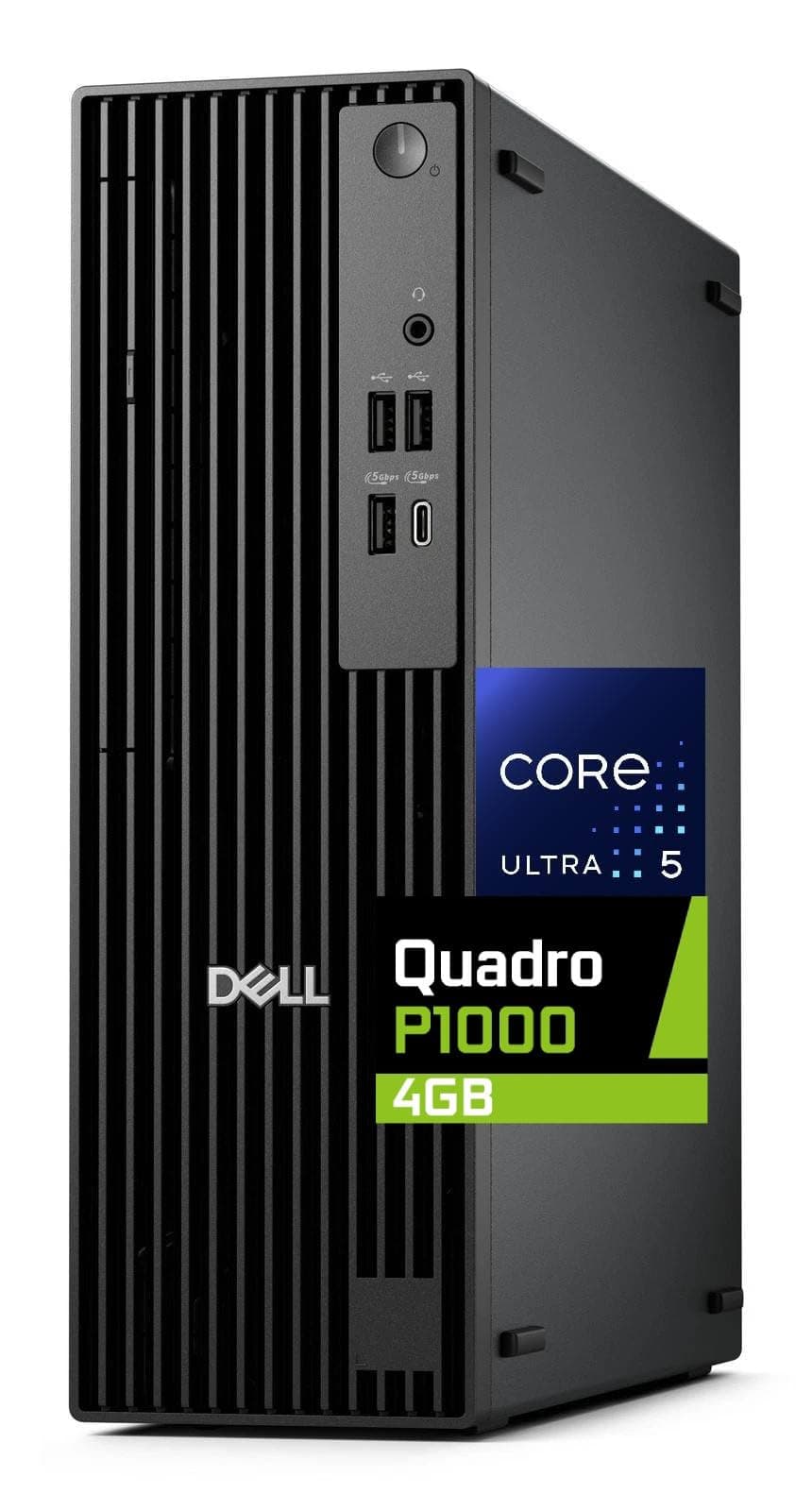 Dell Pro Slim QCS1250 SFF - Desktop con Intel Ultra 5-235, 64GB DDR5, 2TB NVMe, Nvidia Quadro P1000, Windows 11 Pro