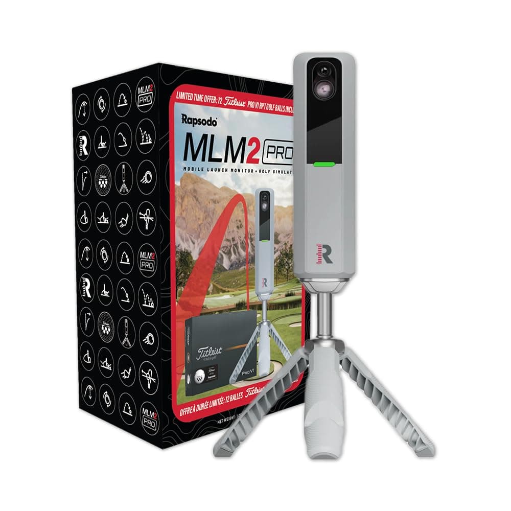 Rapsodo MLM2PRO Launch Monitor - Analizador de Swing y Simulador de Golf MLM2PA-TPV1 12 Balls