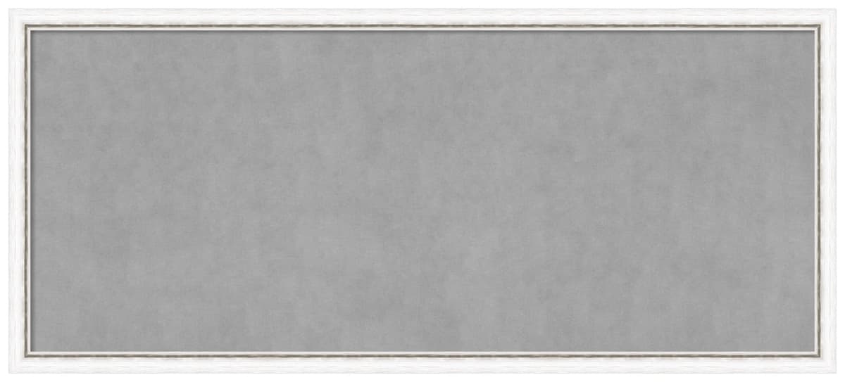 Amanti Art Magnetic Board enmarcada Morgan White Silver 22 x 50 pulgadas 28588291127