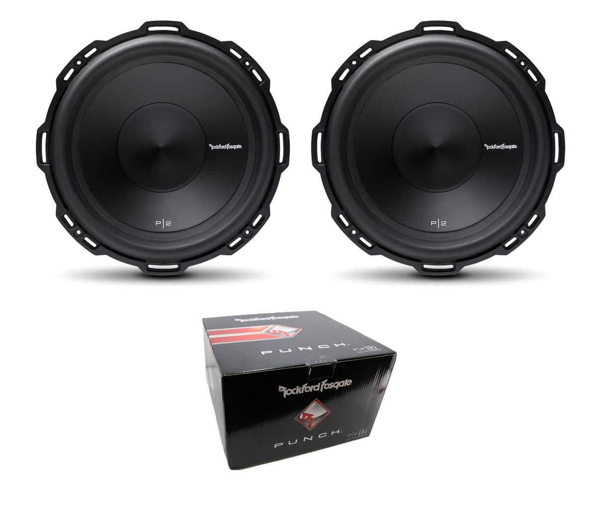 2) Rockford Fosgate P2D2-12 Subwoofer para Auto Punch Series 12" 1600W 2 Ohm RFBDL211014-12