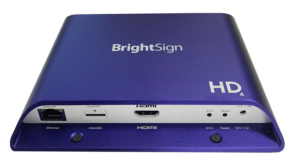 BrightSign HD224 Reproductor de Señalización Digital Full HD con I/O estándar