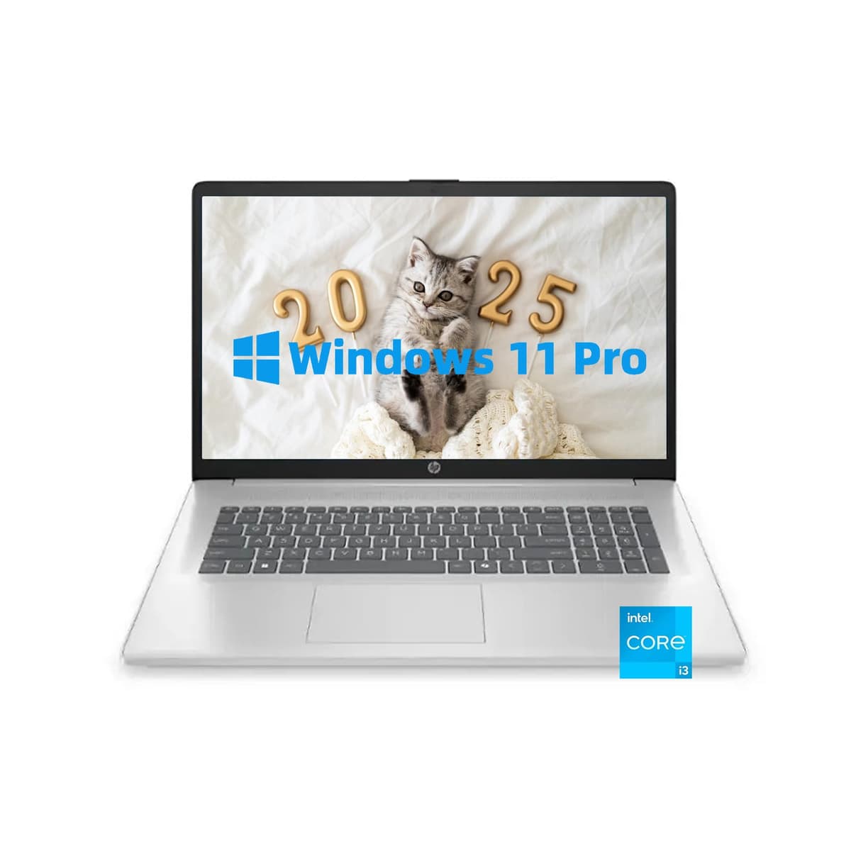 HP 17.3" para negocios y estudiantes - Intel (8 núcleos) i3 N305, Windows 11 Pro, pantalla 17.3" HD+ antirreflejo, bisel estrecho, Wi-Fi 6, Copilot AI, Copilot, carga rápida (32 GB RAM | 2 TB SSD)