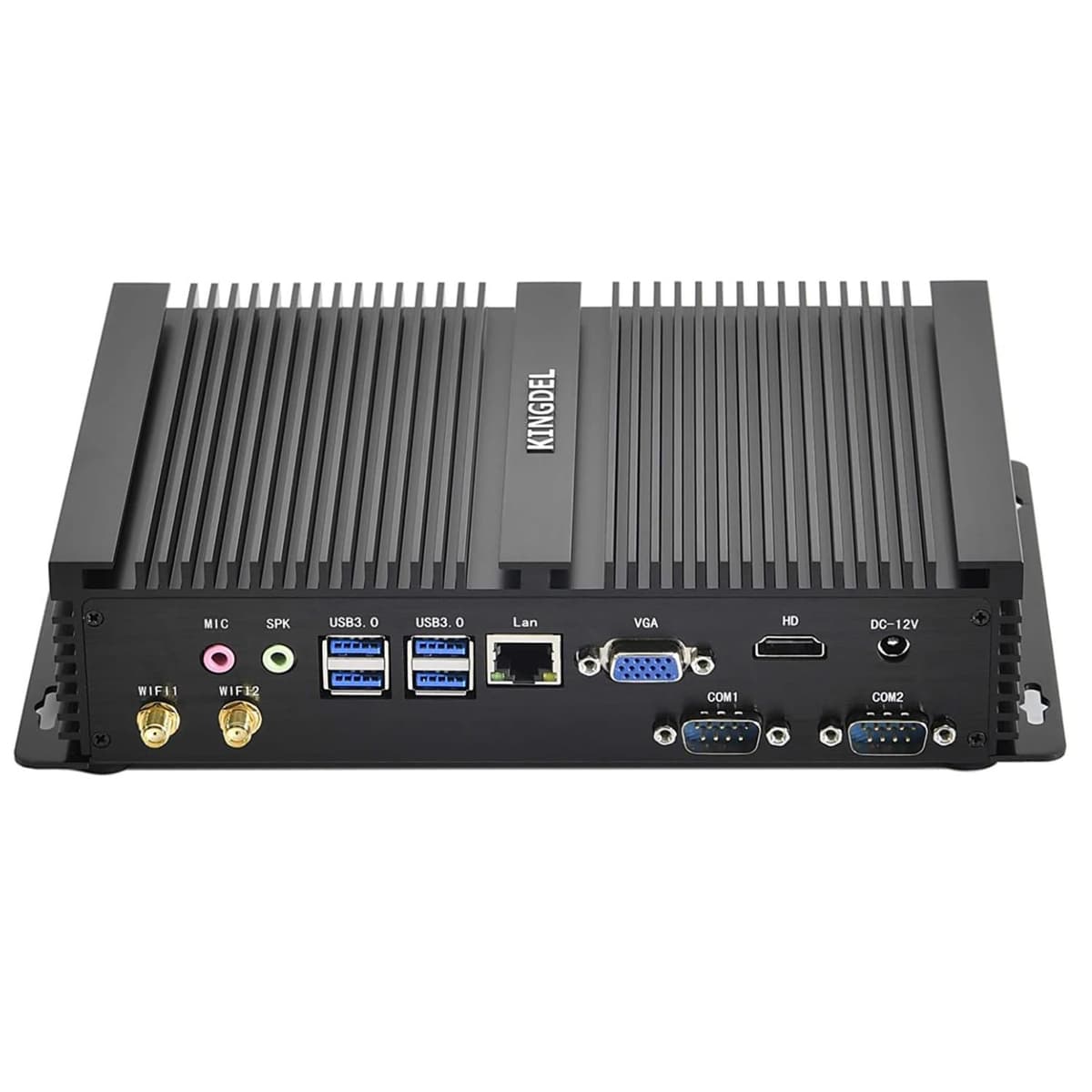 KINGDEL Mini Business PC Core i5-8250U 16GB DDR4 1TB SSD Salidas HD 4K@60Hz, 6xUSB, 2xCOM, Fanless NC3000