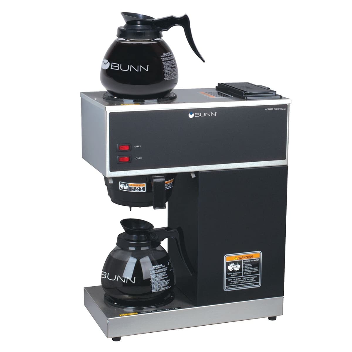 BUNN VPR-2GD 33200.0015 Cafetera Comercial Pour Over 12 tazas con Calentadores y Dos Decantadores