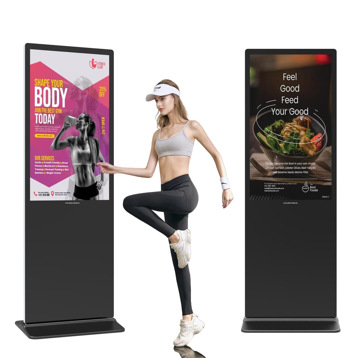 HUSHIDA 55" Display Digital Publicitario 4K IPS con pantalla táctil y reproductor multimedia 768420826371