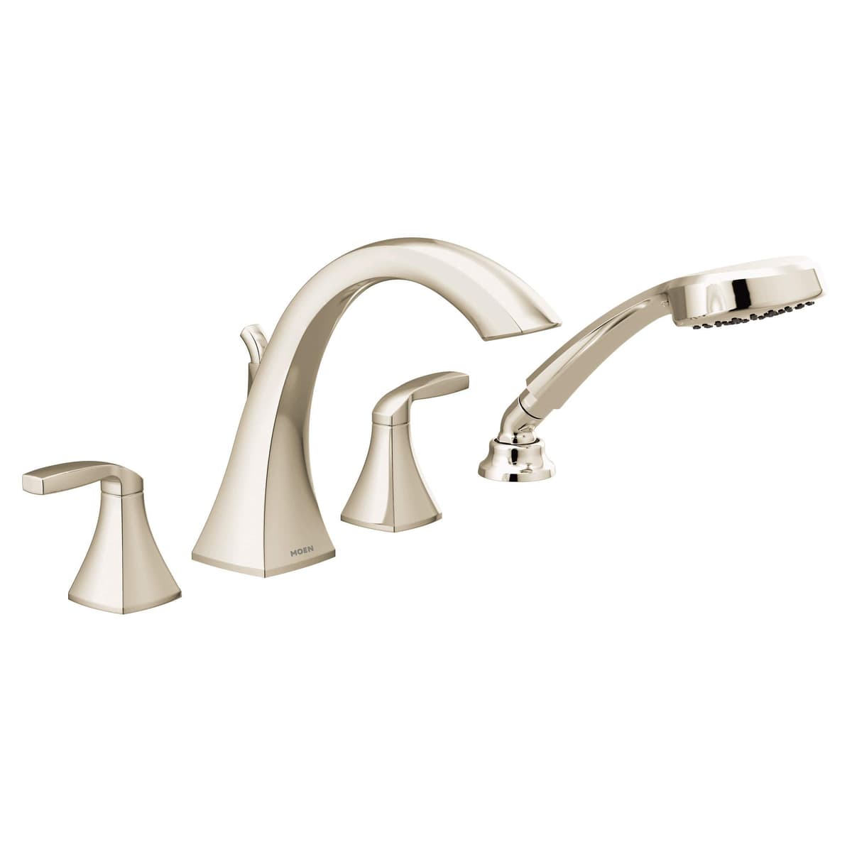Moen Voss Kit de Revestimiento para Bañera Roman 2-Manijas T694NL, Incluye Duchón de Mano, Níquel Pulido
