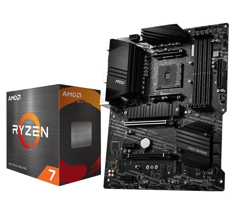 INLAND Micro Center Procesador de Escritorio AMD Ryzen 7 5800XT con Placa Madre MSI B550-A PRO (AM4, DDR4, PCIe 4.0, M.2, USB 3.2 Gen 2, ATX) 5800XTB550APRO