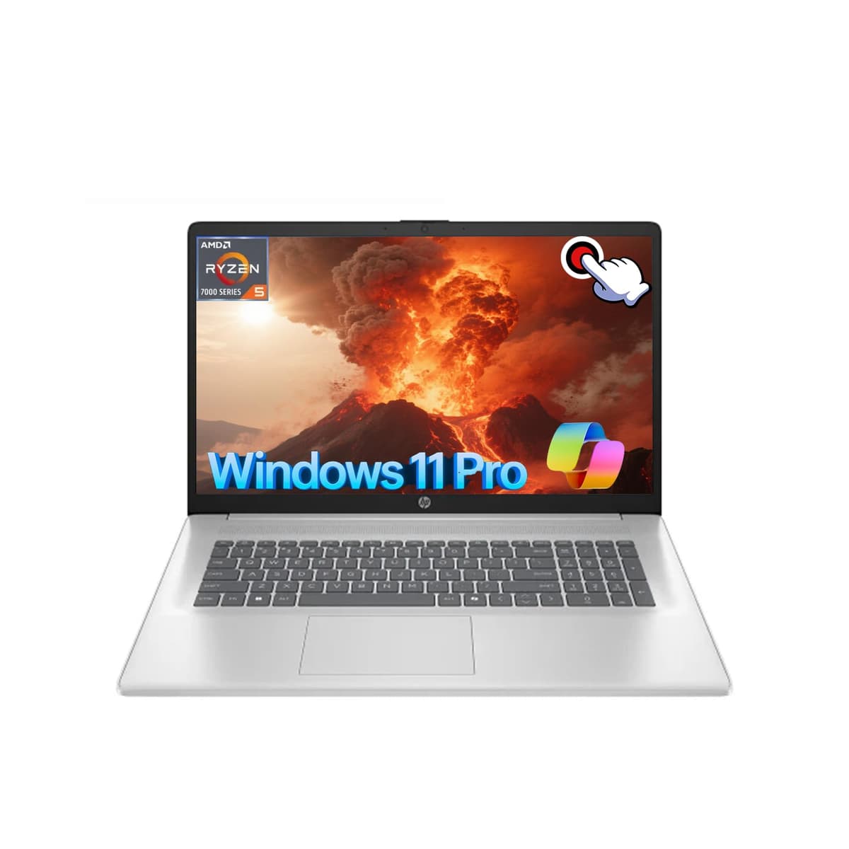 HP 17.3" HD+ Touchscreen Student Laptop, AMD Ryzen 5 7430U, AI Copilot, Windows 11 Pro - 64GB RAM | 2TB SSD hp 17 laptop