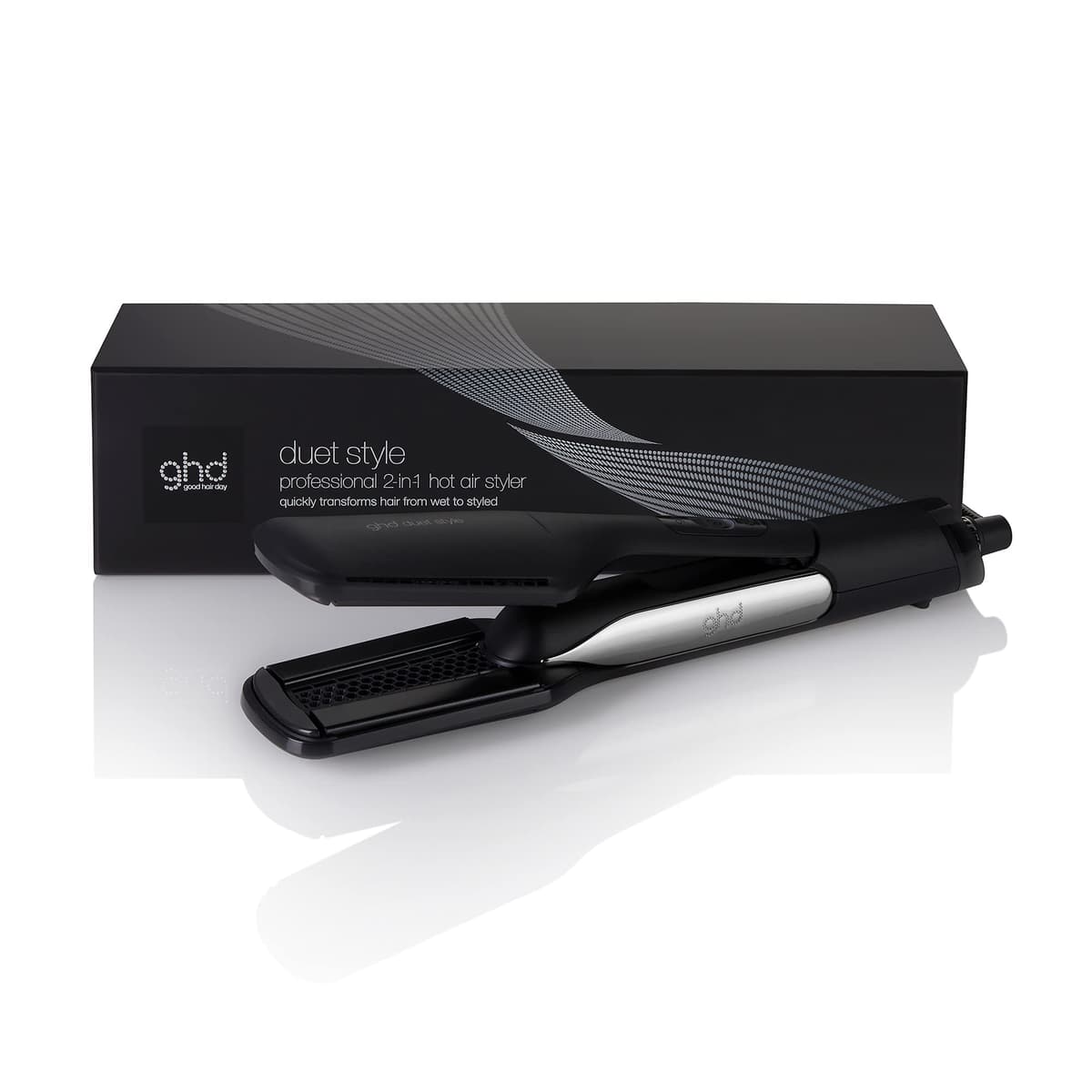 ghd Duet Style 2-en-1 Flat Iron + Hot Air Styler, Negro I0146878