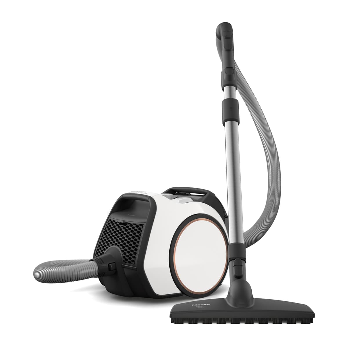 Miele Boost CX1 Parquet - Aspiradora sin bolsa tipo cilindro, ligera, compacta y con cable, con tecnología Vortex y filtro HEPA AirClean, en blanco/rosa 11735540