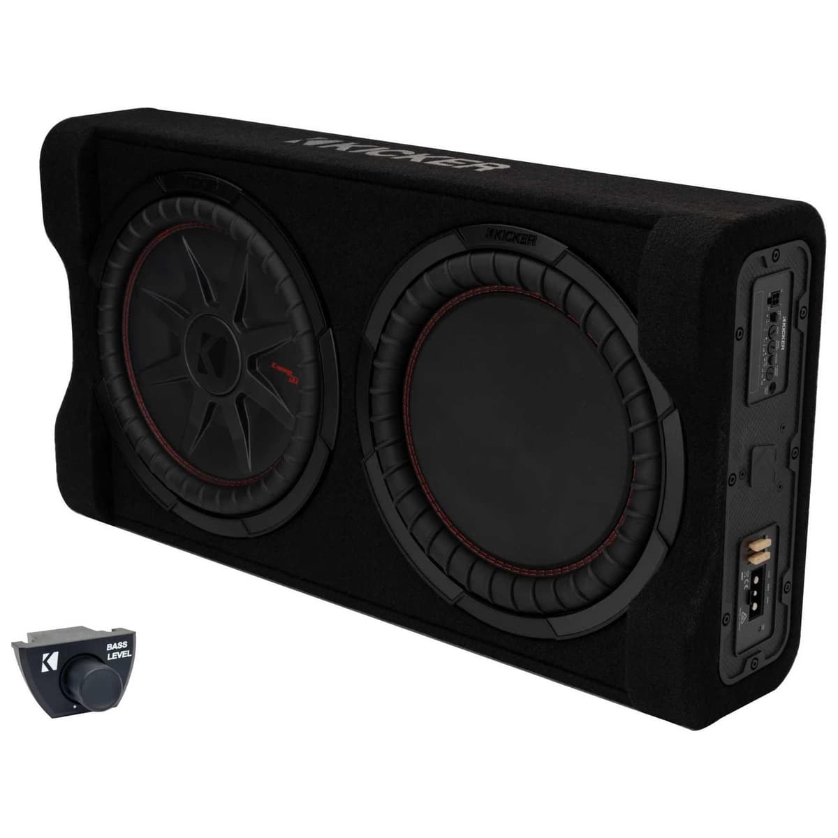 KICKER PTRTP SUBWOOFER POTENCIADO 12" (30 cm) 500 W Caja Cargada Potenciada con Disparo Hacia Abajo, 2 Ohmios 49PTRTP12