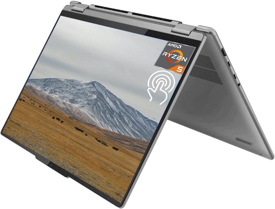 Lenovo Yoga 7 2 en 1 2023, Laptop 16" WUXGA Pantalla Táctil, AMD Ryzen 5 7535U, 8GB RAM DDR5, 1TB SSD, AMD Radeon 660M, Teclado Retroiluminado, Lector de Huellas, Wi-Fi 6, Windows 11 Home Lenovo Laptop