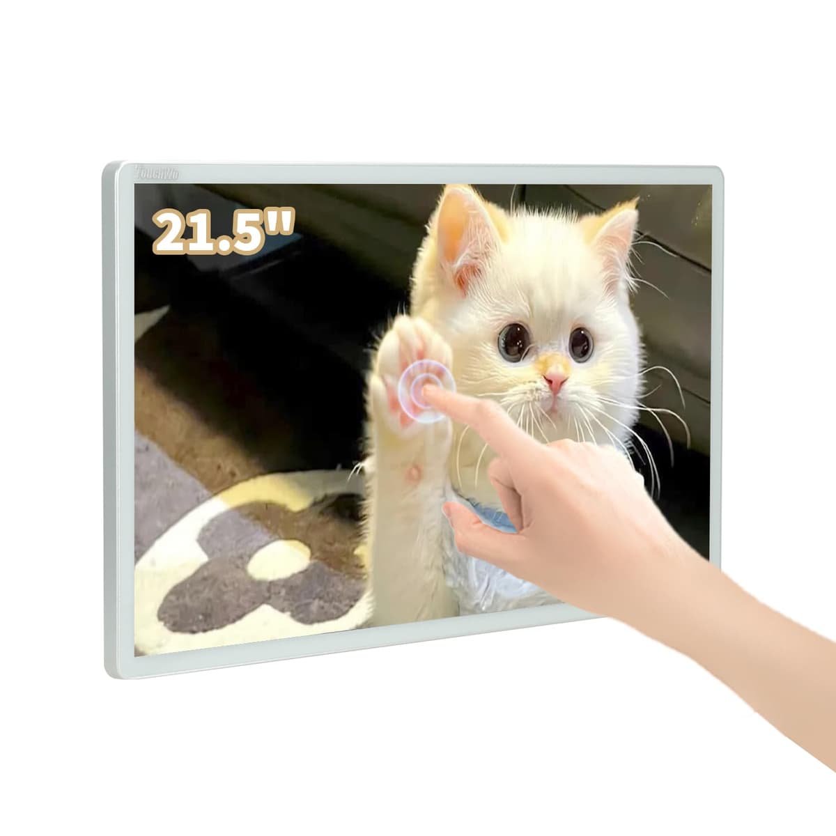 TouchWo Monitor Industrial Táctil Capacitivo 21.5" Full HD, 10-Punto, Blanco