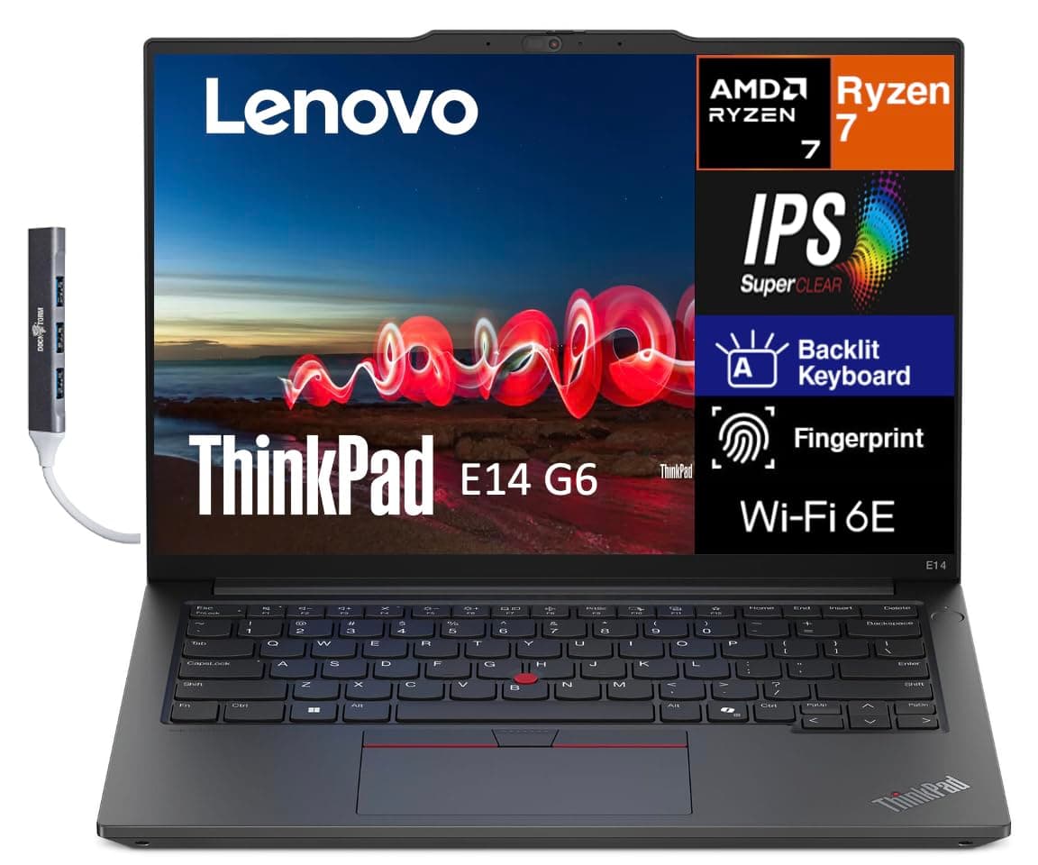 Lenovo ThinkPad E14 Gen 6 14.0" WUXGA, Ryzen 7 7735U, 64GB DDR5, 1TB SSD, Win 11 Pro E14 G6