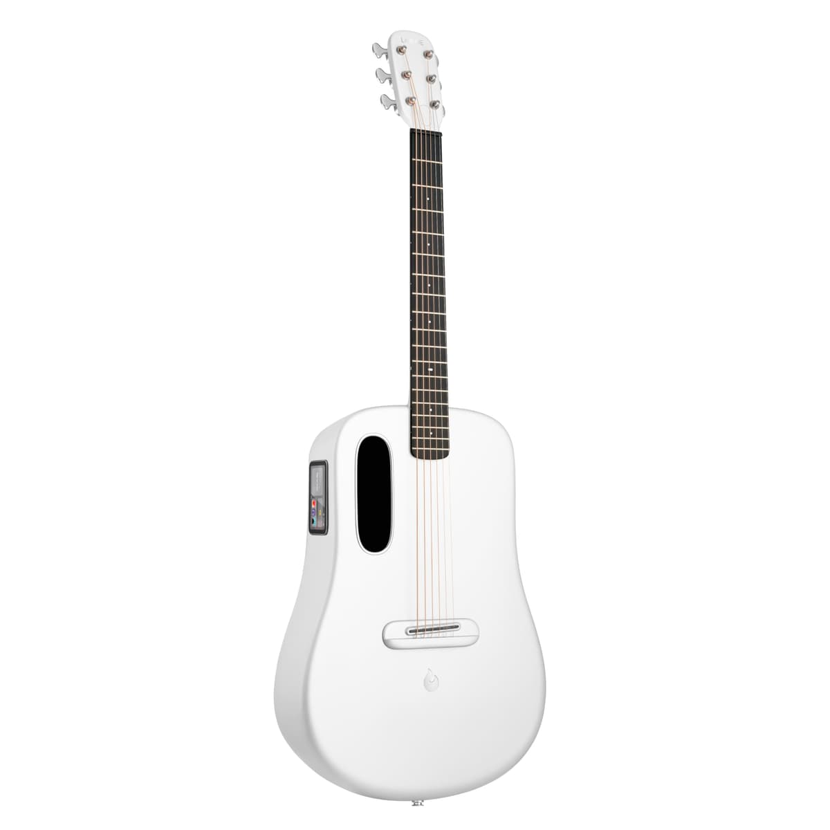 LAVA ME 4 Guitarra Electroacústica de Fibra de Carbono 36" con Pantalla Táctil y Sistema HILAVA 2.0 (Blanca)