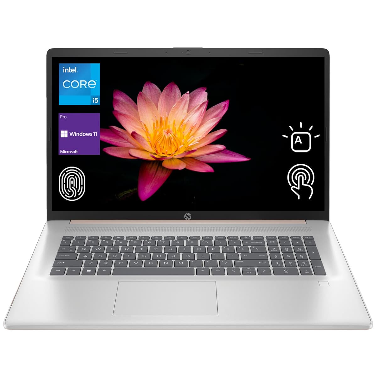 HP 2025 17t Business Professional Oro Rosa, portátil 17.3" HD+ táctil, Intel Core i5-1334U, 16GB RAM, SSD 2TB, cámara web, lector de huellas, teclado retroiluminado, HDMI, Wi-Fi 6, Windows 11 Pro TPN-I139_767K9AV