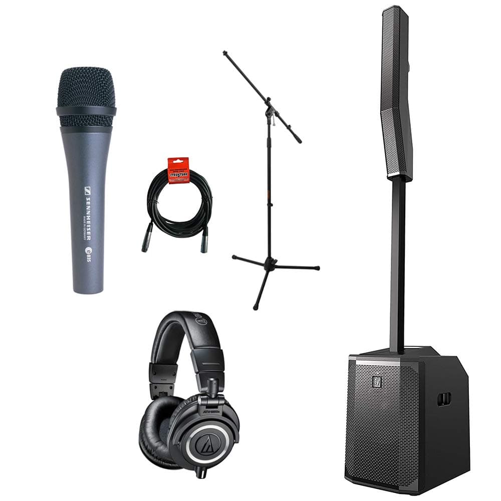 Paquete Electro-Voice EVOLVE 50 1000W con Auriculares ATH-M50x y Micrófono Sennheiser E835