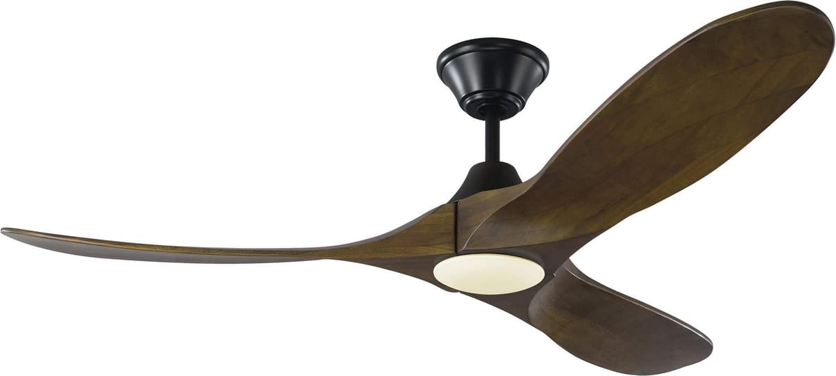 Monte Carlo 3MAVR52BKD Maverick II 52" Energy Star - Ventilador de Techo con Luz LED y Control Remoto, Negro Mate