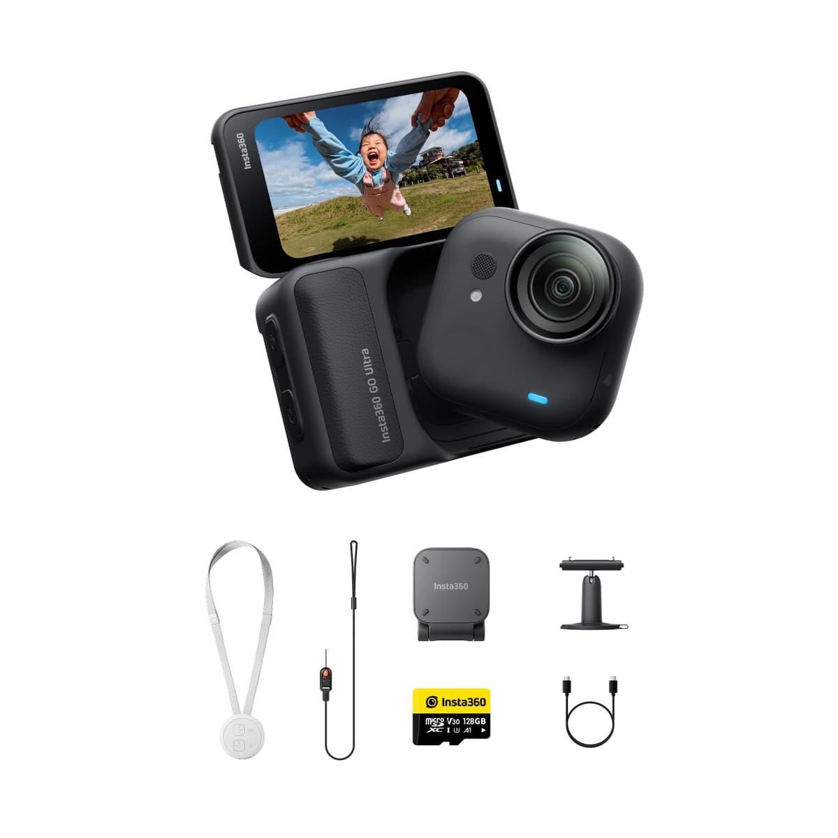 Insta360 GO Ultra Essentials Bundle - Kit esencial manos libres 4K, compacto y resistente CINSABEA