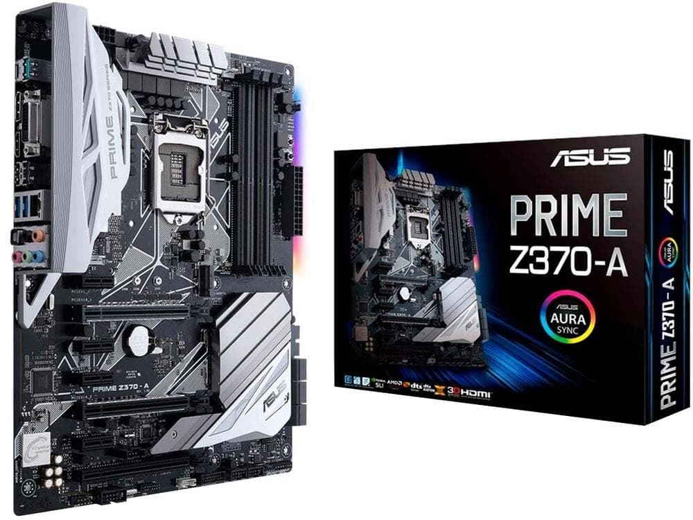 ASUS Prime Z370-A LGA1151 DDR4 DP HDMI DVI M.2 USB 3.1 Z370 Placa Madre ATX con USB 3.1 para Procesadores Intel Core de 8ª Generación