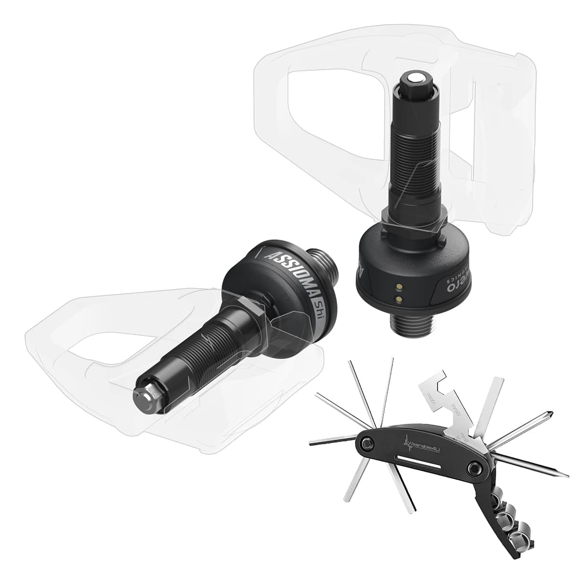 Wearable4U Assioma DUO-Shi Adaptadores para sensores de potencia (para cuerpos Shimano SPD-SL) 772-02-S