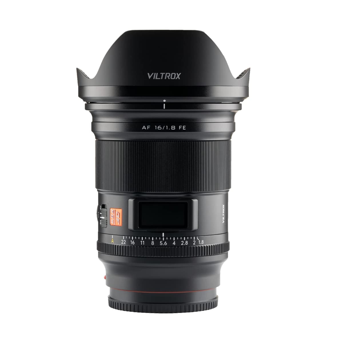 VILTROX 16 mm f/1.8 Lente Prime Autofocus para Montura Sony E, Lente Gran Apertura Gran Angular FE con Pantalla LCD Incorporada Compatible con Sony a7 a7C a7III a7RIII a7RIV a7RV a9 a6100 Z0262