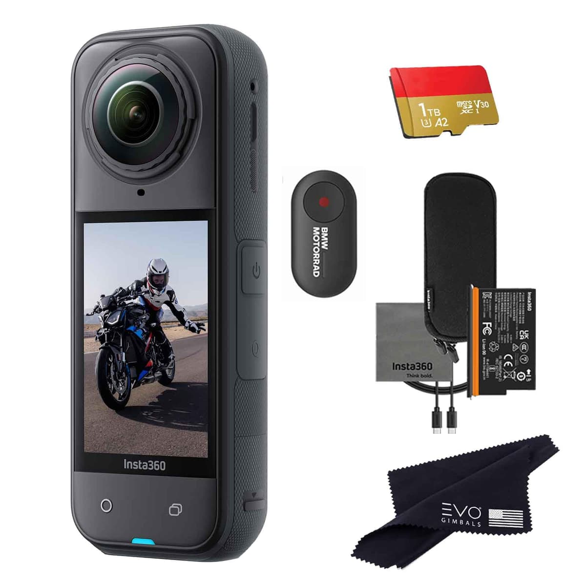 Insta360 X5 BMW Motorrad Limited Edition - Cámara 360 8K (1TB) con pantalla y control por voz X5_BMW-1TB