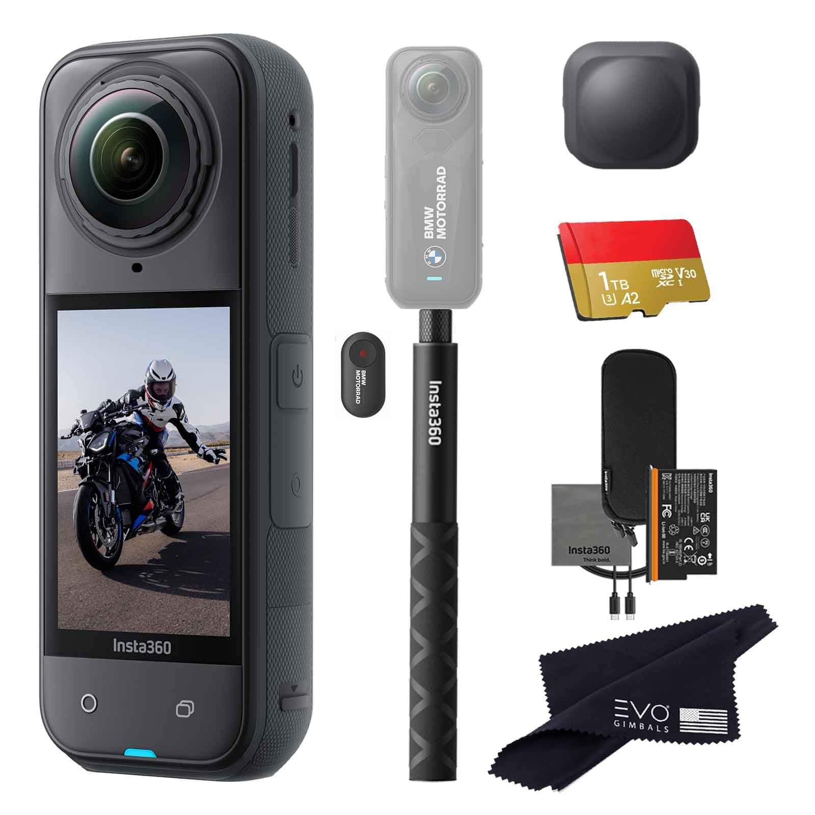 Insta360 X5 BMW Motorrad Limited Edition Basic Bundle - Cámara 360 8K (1TB) X5_BMW-Action Selfie-LC-1TB