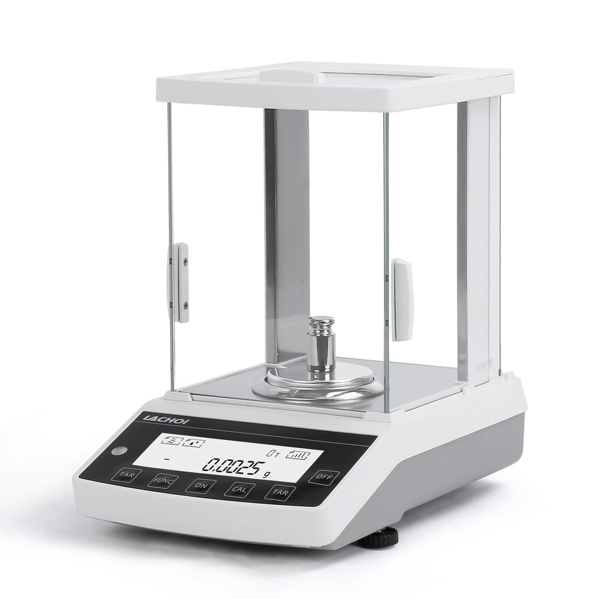 Balanza Analítica LACHOI 0.0001 g*120 g Balanza de Laboratorio 0.1 mg Precisión Alta Balanza de Laboratorio Balanza para Joyería Balanza Digital 0.0001 g (0.1 mg*120 g con Peso de Calibración) Z-11