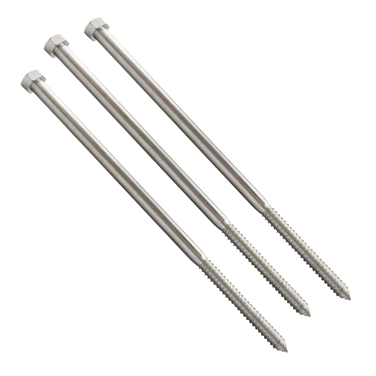 Conquest Lag Bolt 3/4" x 18" hex, 18-8 acero inoxidable, rosca gruesa (10 pack) LB4SS-34X18-10PK