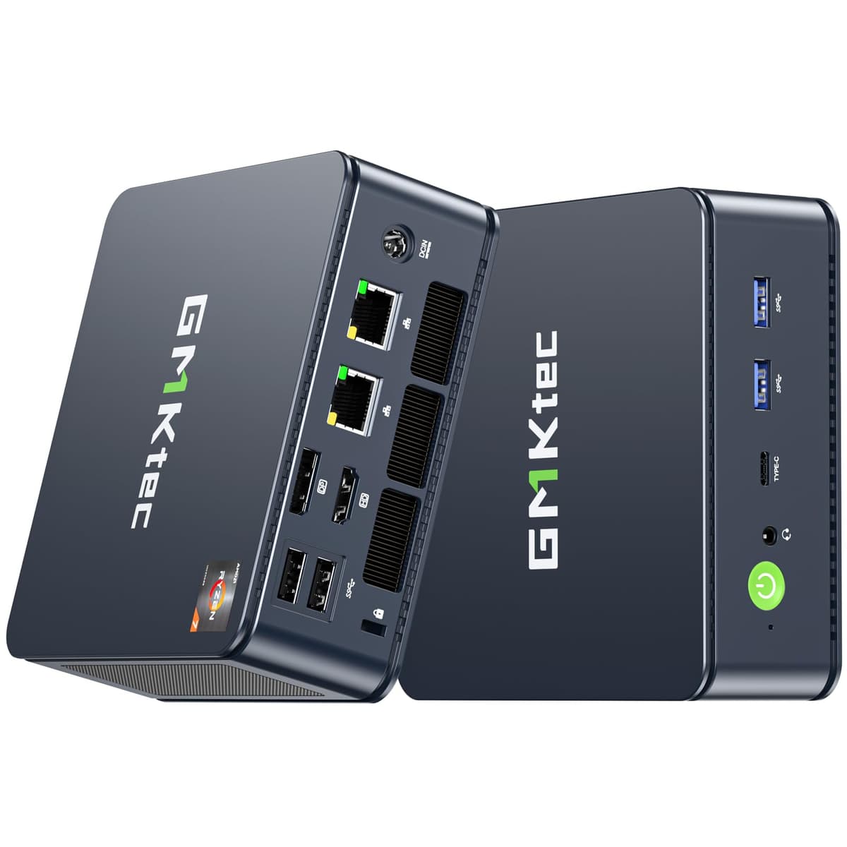 GMKtec M5 Plus Mini PC Gaming Ryzen 7 5825U 32GB RAM 1TB SSD Dual NIC 2.5GbE Triple 4K WiFi 6E USB-C BT 5.2