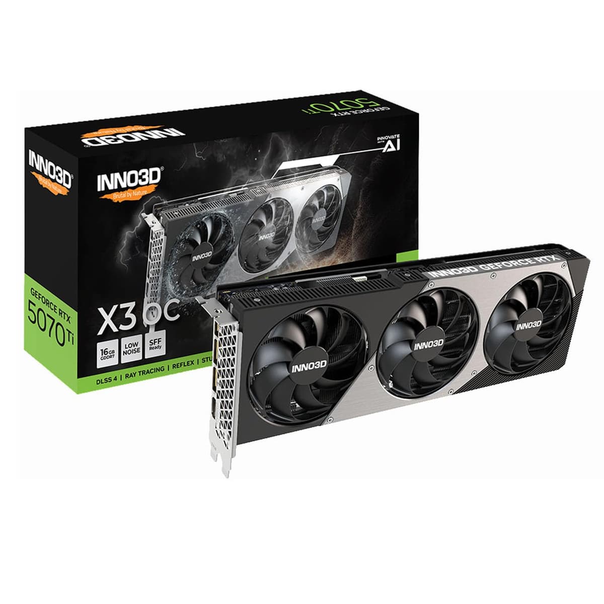 Inno3D GeForce RTX 5070 Ti X3 OC 16GB GDDR7, PCIe 5.0,3x DP, HDMI 2.1b N507T3-16D7X-176068N